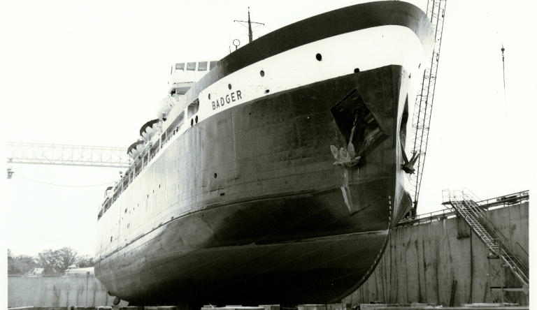 a ship on the side of a boat