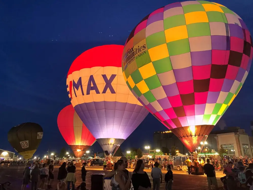 a large balloon in the sky